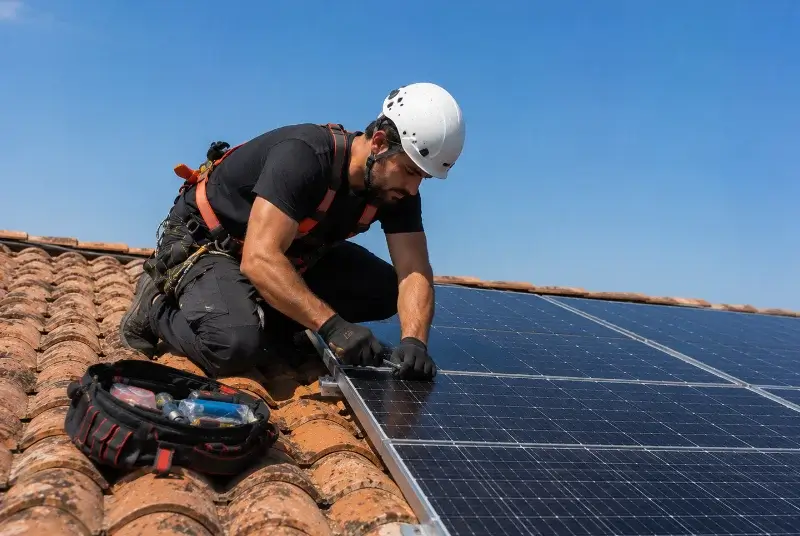 Maintenance et monitoring de panneaux solaires à Aulas